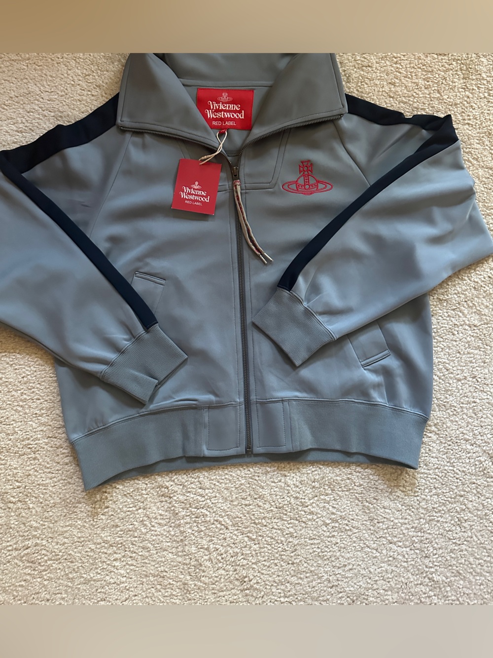 Vivienne Westwood Women Grey Jacket with Black Trim